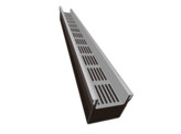Top Stone 100/100 plastic channel with gray alu grating 1000mm