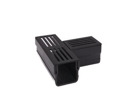 Star Drain  Mini  T-piece with black alu grating - Premium Black