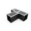 Star Drain  Mini  T-piece with gray stainless steel grating