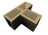 Star Drain pvc T-section with CorTen steel grating