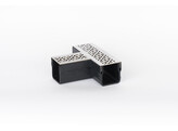 Star Drain  Mini  T-piece with gray stainless steel grid - Diamond Line