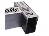 Star Drain T-piece with gray stainless steel  SS  grate - Viking Line